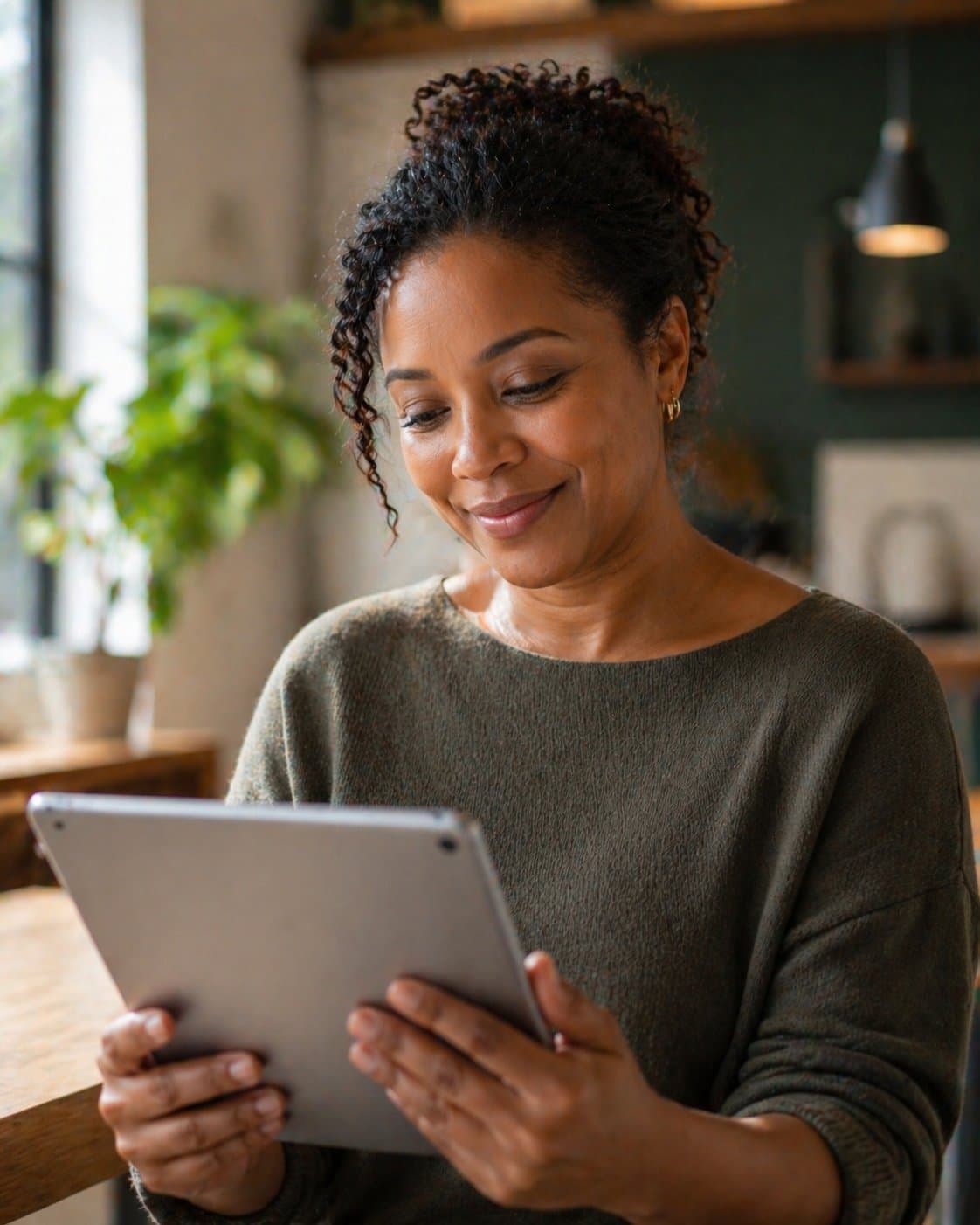Parent reviewing their child's progress dashboard on a tablet