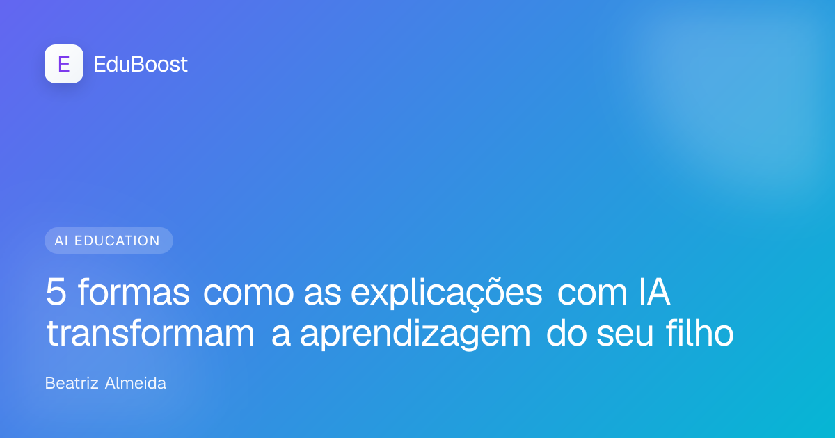 Criança a aprender com tecnologia numa sala de aula luminosa