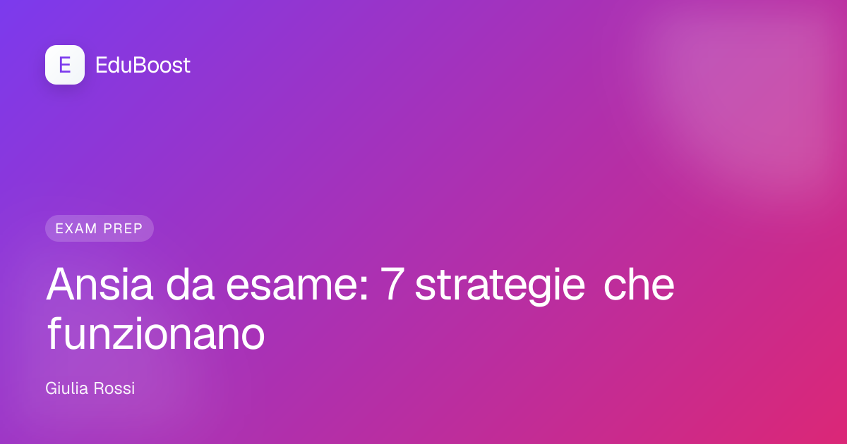 Studente di liceo seduto alla scrivania con libri aperti, postura tesa prima di un esame
