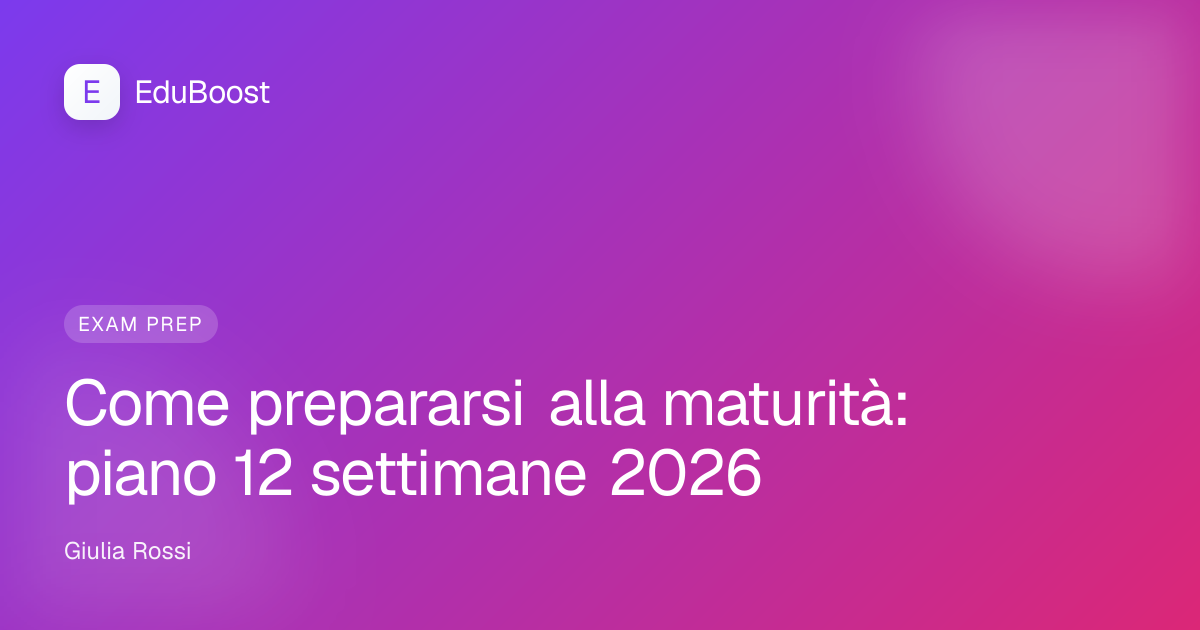 Studente che prepara la maturità al desk con libri e notes