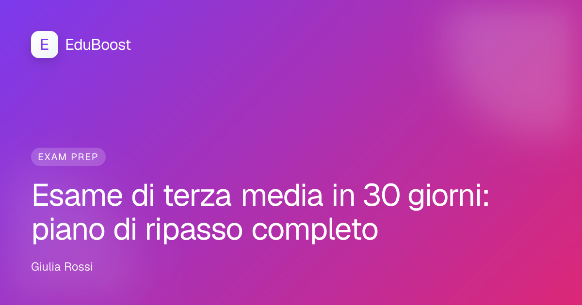 Studente di terza media ripassa per l'esame conclusivo con quaderni e appunti