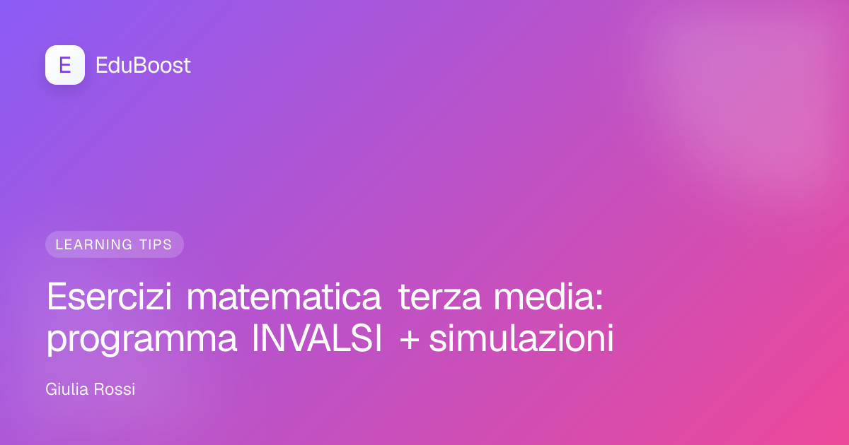 Foglio con esercizi di matematica e foglio di risposta INVALSI