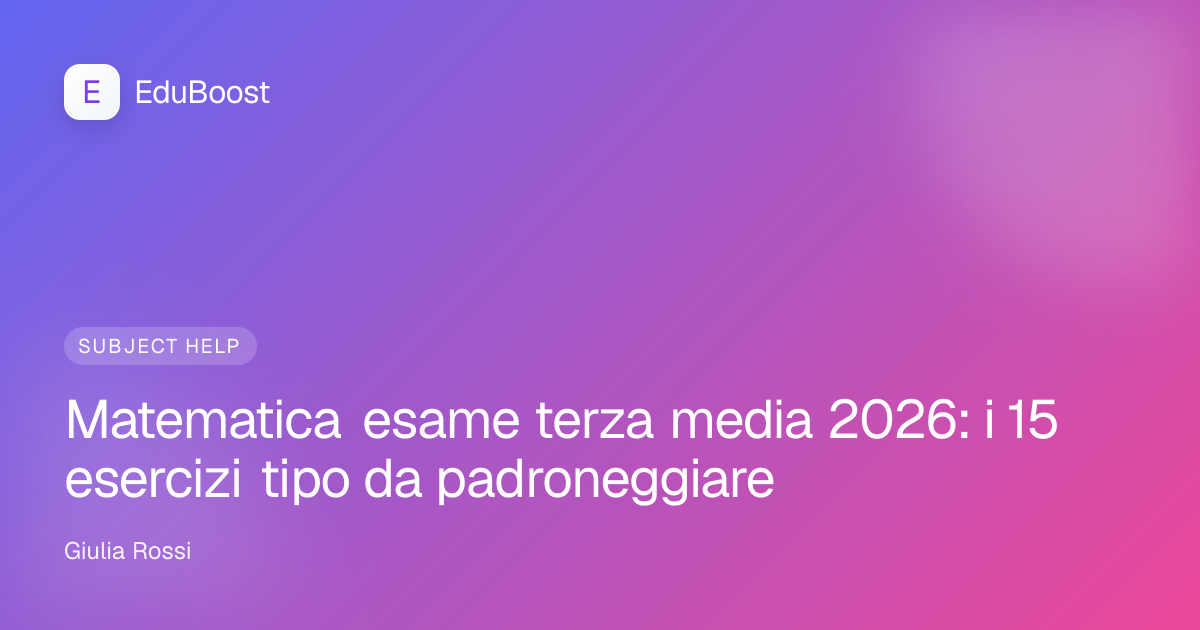 Quaderno di matematica con calcoli e formule di terza media