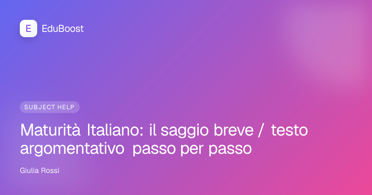 Libro aperto con annotazioni a margine per preparare la prima prova della Maturità
