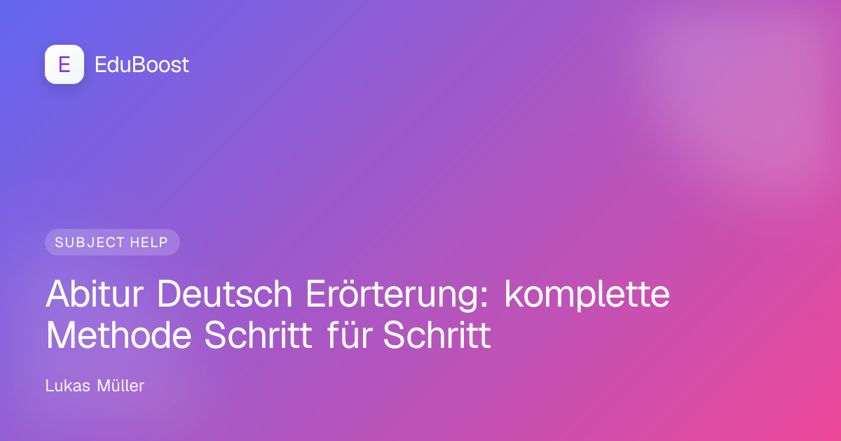 Aufgeschlagenes Buch mit Anmerkungen am Rand für die Erörterung im Deutsch-Abitur