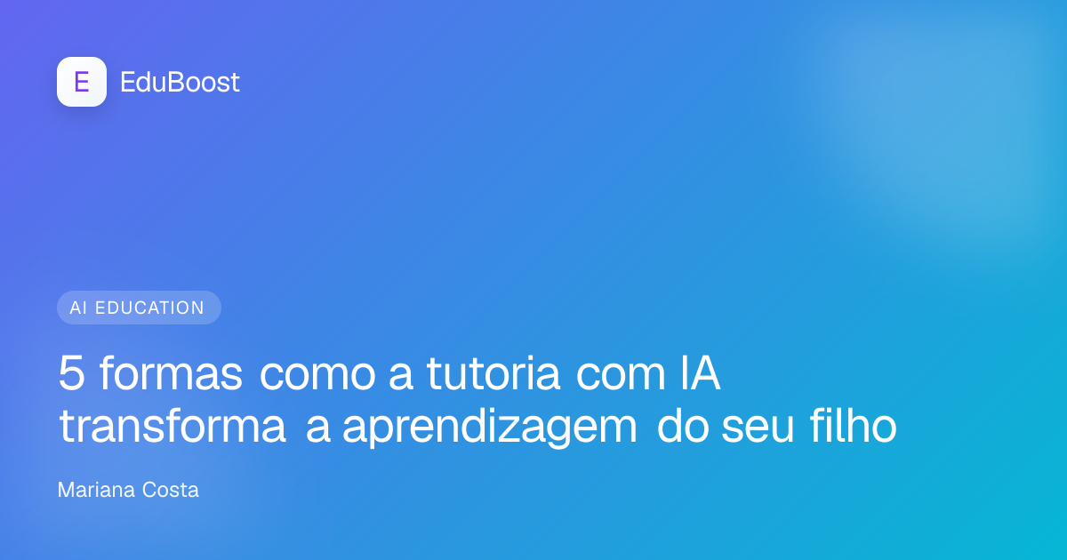 Criança a aprender com tecnologia numa sala de aula luminosa