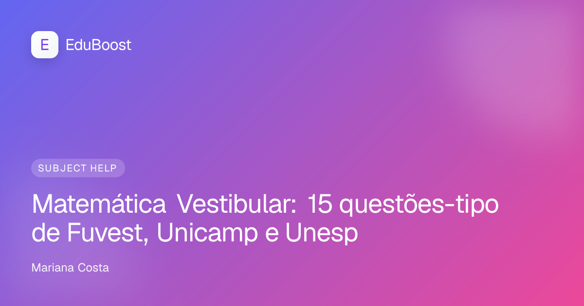 Caderno de matemática com cálculos para preparação de vestibular tradicional