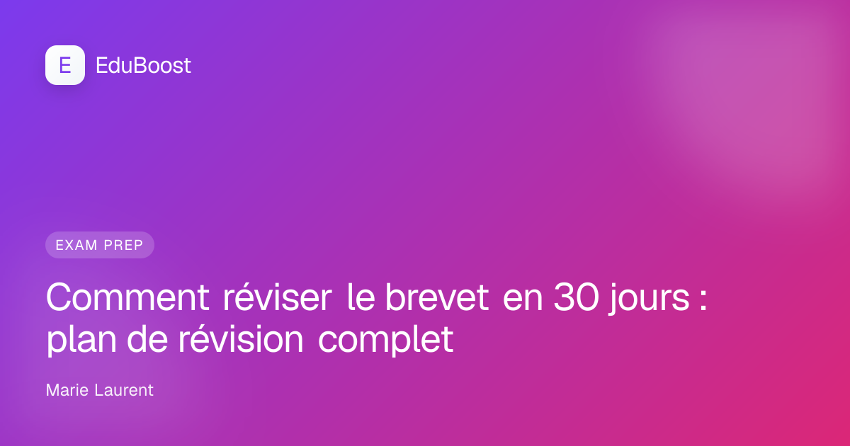 Élève de troisième révisant ses cours sur un bureau avec cahiers et stylos