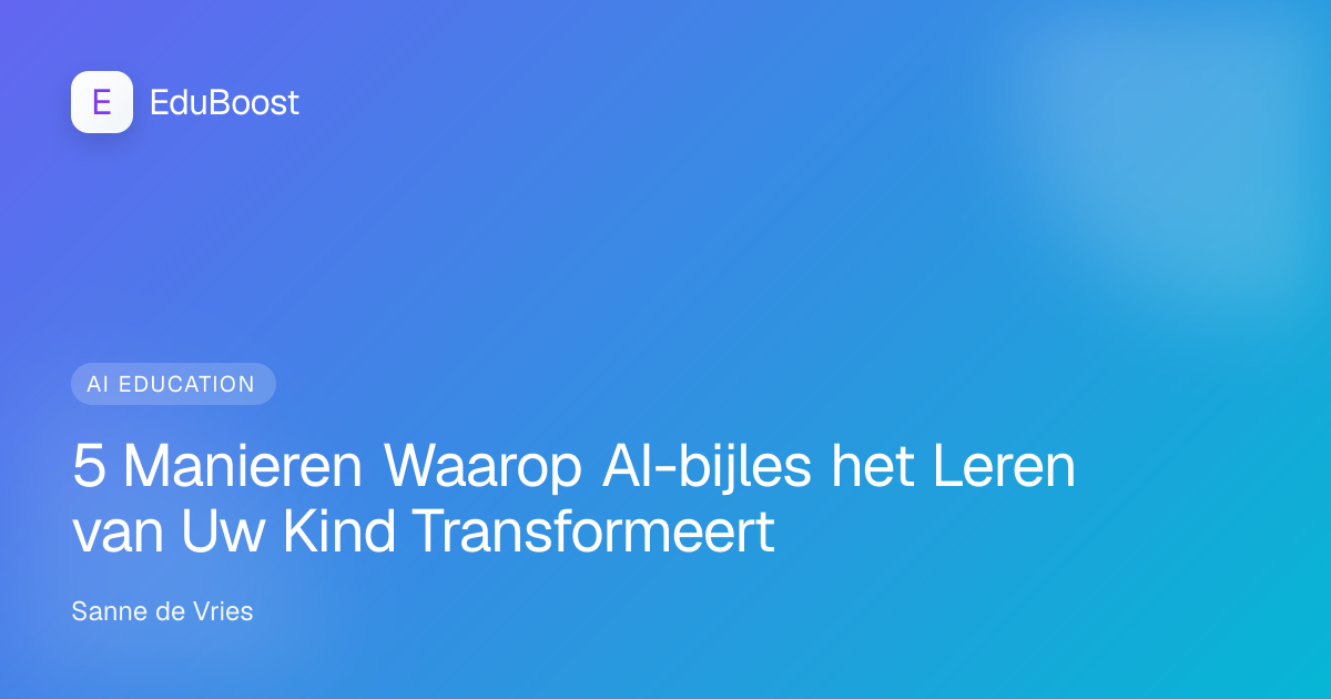 Kind leert met technologie in een licht klaslokaal