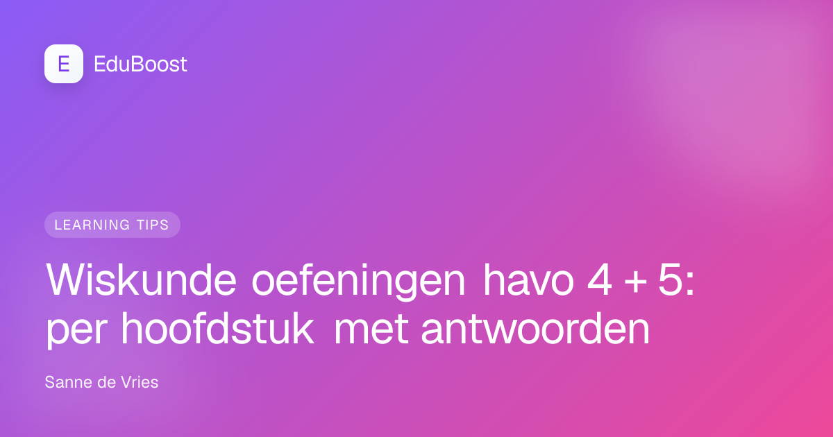 Havoleerling wiskunde oefeningen aan het doen met rekenmachine