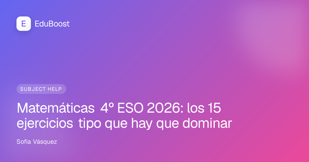 Cuaderno de matemáticas con cálculos y fórmulas de 4º de ESO
